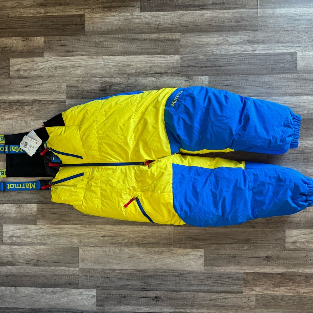 Marmot Blue and Yellow Outdoor Suit - Picture 6 of 9
